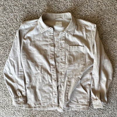 Larsson & Co Beige Work/Fashion Jacket Men's XL Button-Up with Pockets