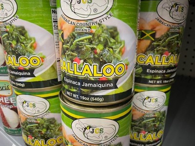 Jamaican Country Style Callaloo in Brine, 6 Pack   19 oz Cans | Low Sodium