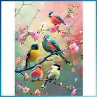 5D Diamant Painting Set Bunte VöGel Diy Malerei 30X40Cm FüR Wanddekoration