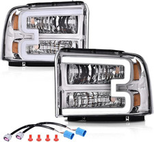 LED DRL Headlight Compatible with Ford F250 F350 F450 F550 Super Duty 2005-2007/