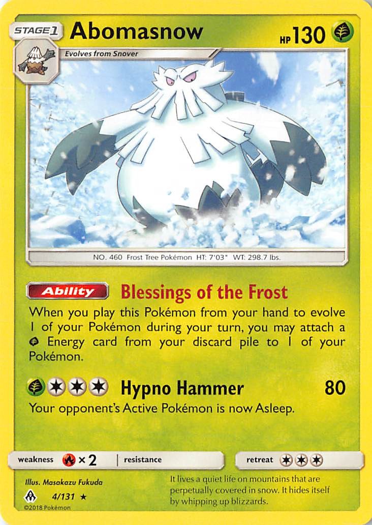 Abomasnow Rare SM - Forbidden Light 4/131 LP