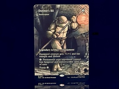 Donnie's Bo - Shadowspear M #17 (Borderless) (Non-Foil) - MTG TMNT Source (PZA)