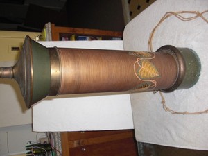 Antique lamp flower on glass design used