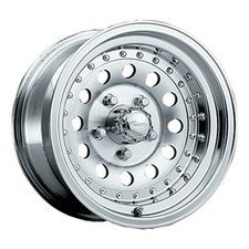 15x7 Pacer 162m Aluminum Mod Machined Finish Wclear Coat Wheel 5x4.5 -7mm