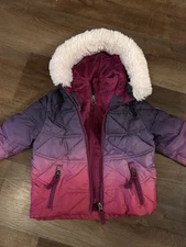 Snozu Girls' Hoodie With Comfy Fleece Inner Bib and Knit Hat Size-2T