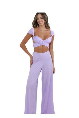 ALMAMIA Set Pant And Top Lilac Size L