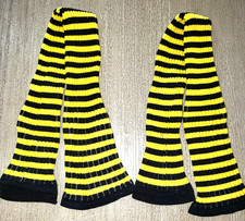 BUMBLE BEE YELLOW BLACK STRIPE SOCKS HALLOWEEN COSTUME WEAR TEENS NICE 