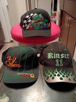 Steve Kinser Quaker State 11 Sprint Car Racing Hat Lot Of 3 Snapback