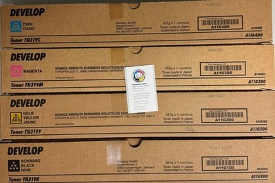 4x DEVELOP Toner TN319 CMYK  Develop ineo +360 bizhub C360
