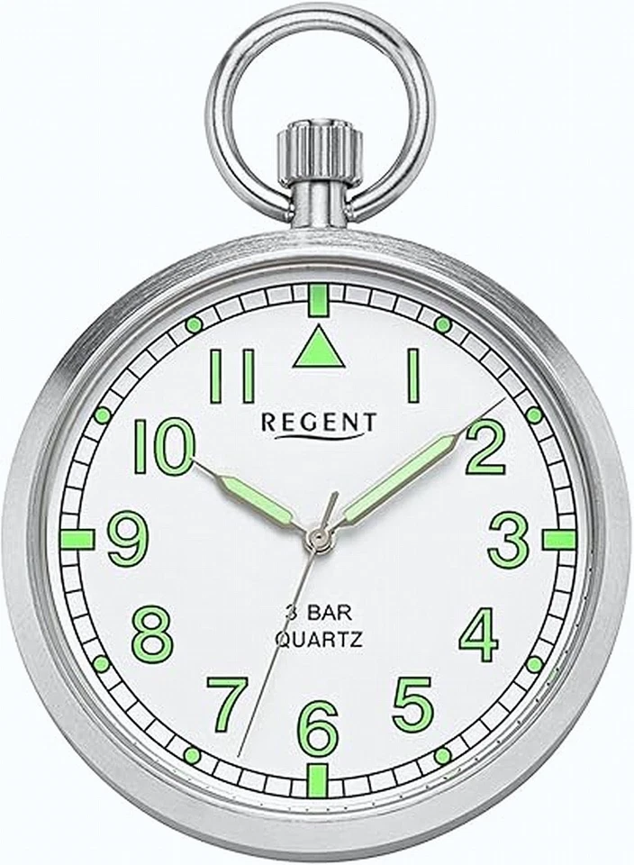 Regent P-770 Edelstahl Taschenuhr mit Kordel und Gürteltasche UVP* 99,00 EUR - Bild 2 von 4