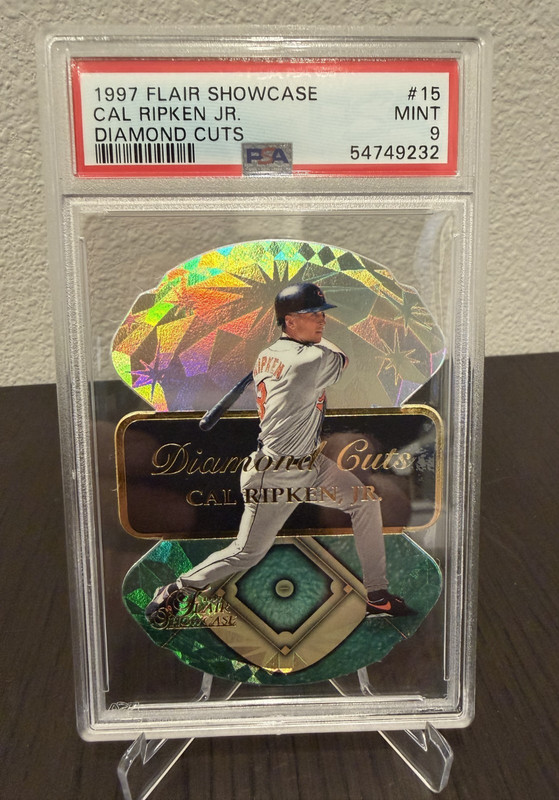 CAL RIPKEN JR. 1997 FLAIR SHOWCASE DIAMOND CUTS DIE CUT PSA 9 #15