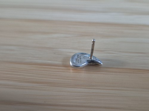 Tiffany Elsa Peretti Sterling Silver Teardrop Stud Earrings - Picture 6 of 6