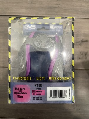 Open box GVS SPR456 Elipse 100 NIOSH Respirator Size M/L 