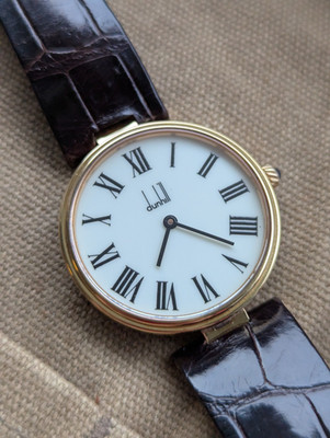 1980s Dunhill Chronometer Manual Wind Watch, Cal. ETA7001 in 925 Silver in VGC