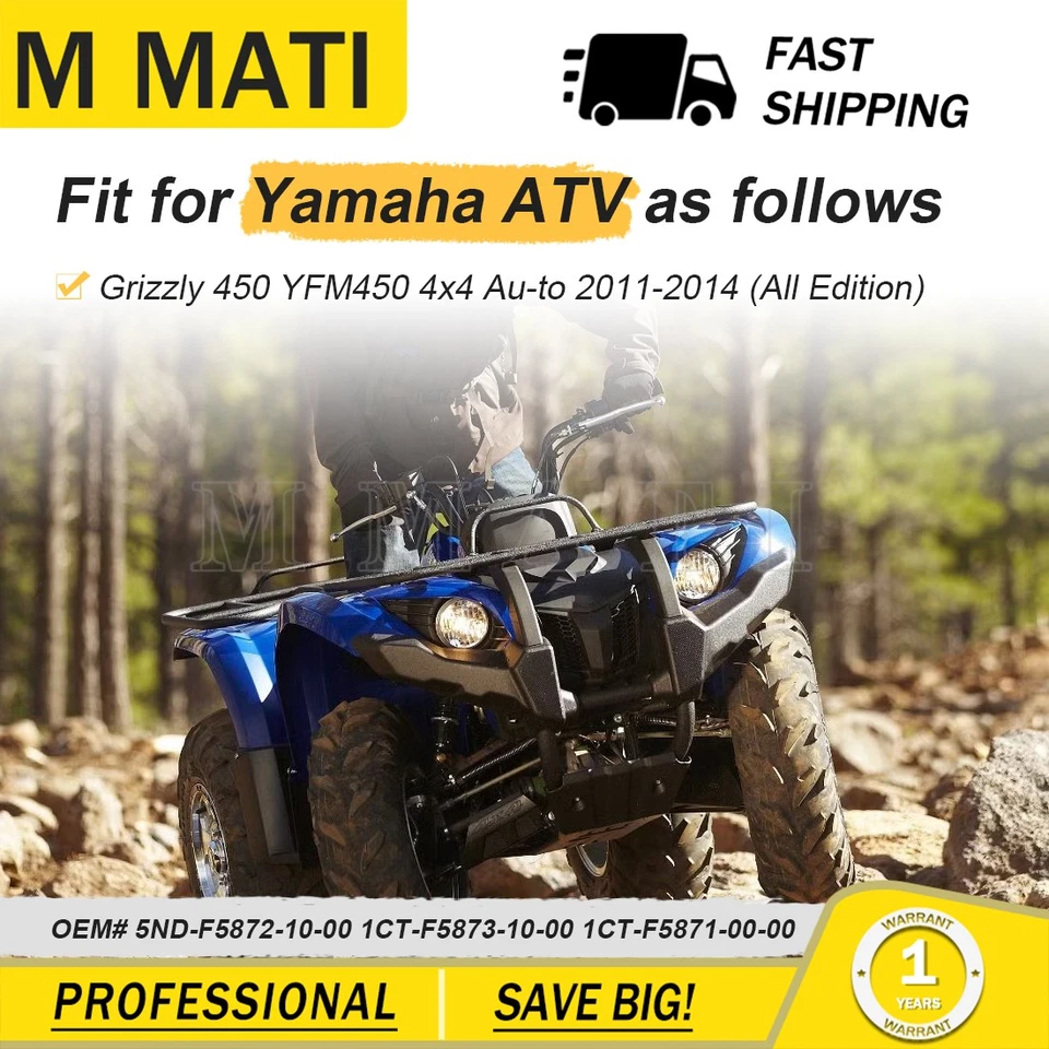 Front Brake Hose Line & Pipe Kit for Yamaha YFM450 4x4 Grizzly 450 2011-2014 ATV - Image 4 of 4