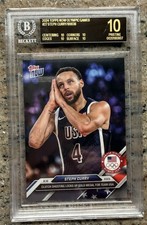 Steph Curry 2024 Topps Now 27 Olympics Night Night BGS Black Label 10 Warriors