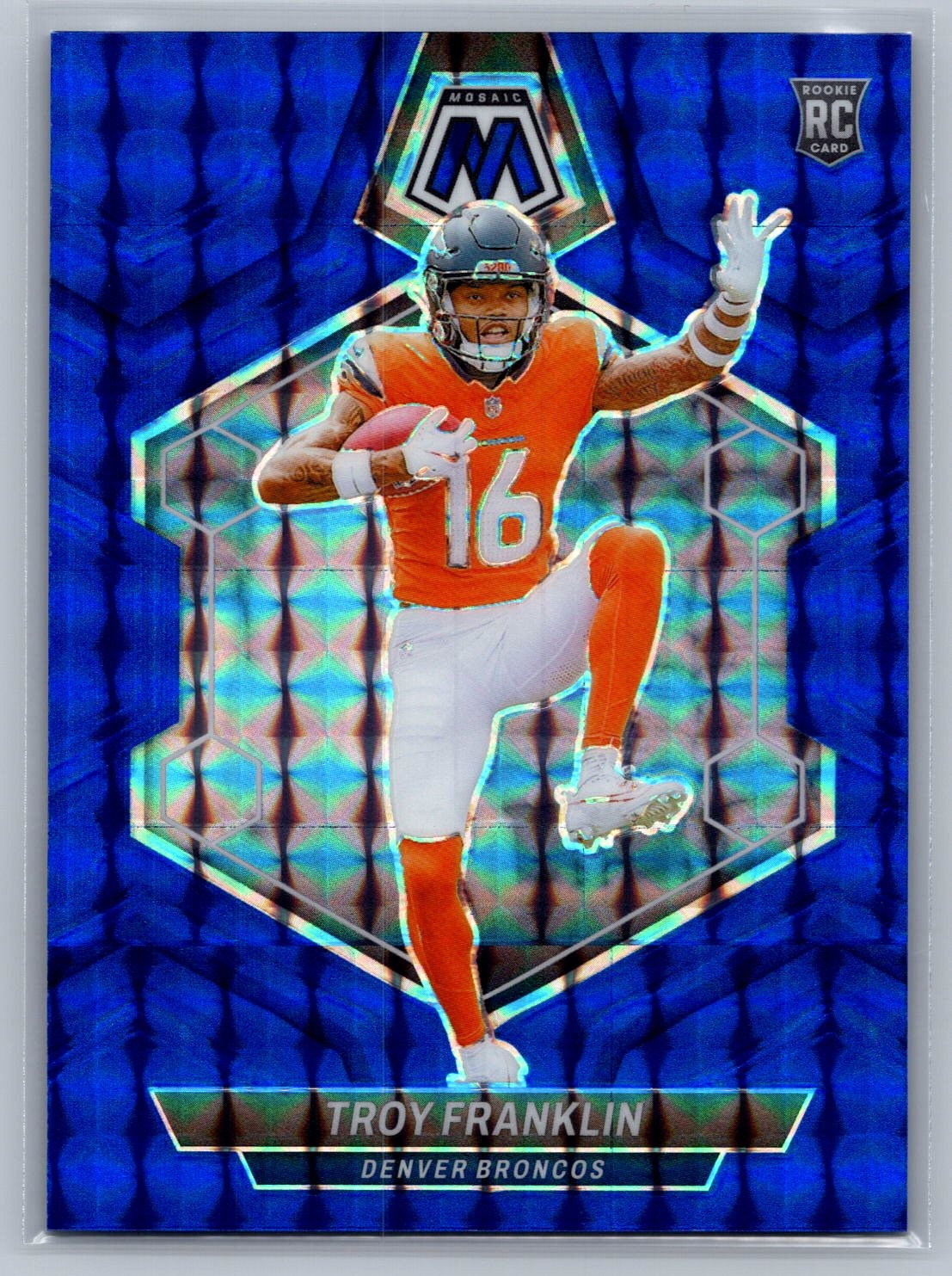 Troy Franklin 2024 Mosaic Rookie Blue /99 #378