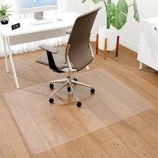 100pointONE Clear Office Chair Mat for Hardwood Floors - Easy Glide, No Lip