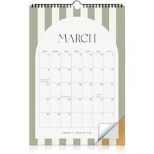 Aesthetic 2025-2026 Wall Calendar - Runs from May 2025 Until December Multi