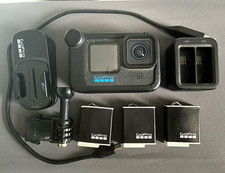 GoPro HERO12 Black Action Camera Bundle w/ 3 Batteries Dual Charger Media Mod
