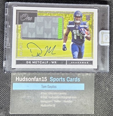 DK D.K. Metcalf 2019 Panini One #11 Rookie Jersey Patch Auto 138/199 Seahawks