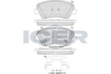 Bremsbelagsatz Vorne Mando-System für Hyundai i30 PD Kombi PDE KIA Ceed ab 16->