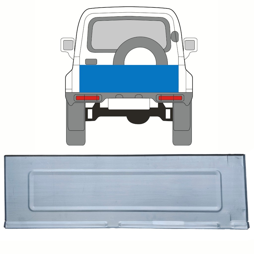 Rear door repair panel for Suzuki Samurai 1981-