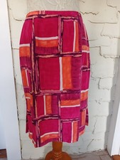 NWT SILK ASSETS Diane Von Furstenberg Silk Plaid A-line Knee Length Skirt sz M