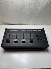REALISTIC 4 CHANNEL STEREO MICROPHONE MIXER 32-1105A TESTED WORKS GREAT VG