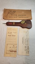 Vintage Tru-Gyde Wilson Brothers Hooked Rug Needle tool, original paperwork
