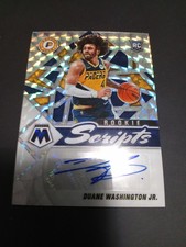 2021-22 Panini Mosaic Rookie Scripts Duane Washington Jr. Pacers Auto RS-DWJ