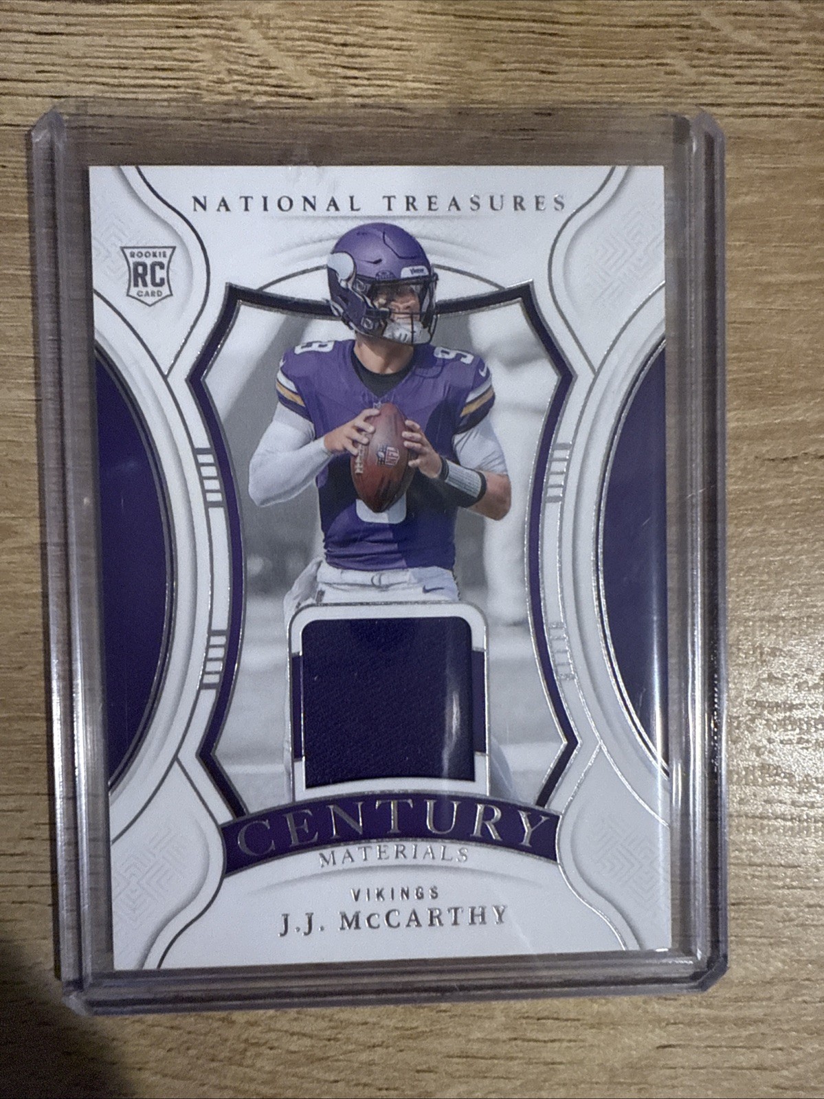 2024 Panini National Treasures JJ McCarthy Century Materials 81/99 RC Vikings
