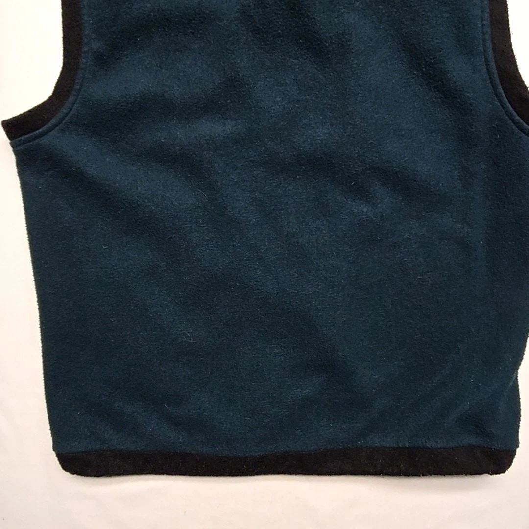 Vintage Million Dollar Cowboy Bar Jackson Hole Vest Fleece Green Black Small - product detail image 9