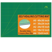 Self Healing Cutting Mat 24x36 Inch Large 5Ply PVC Sewing Quilting Craft Green