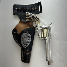 Mattel Shootin' Shell Fanner Toy Cap Gun Dragnet 714 Holster W Shells