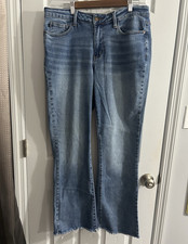 Judy Blue Women's Bootcut Jeans Blue Medium Wash Denim 5-Pocket Mid Rise 16W