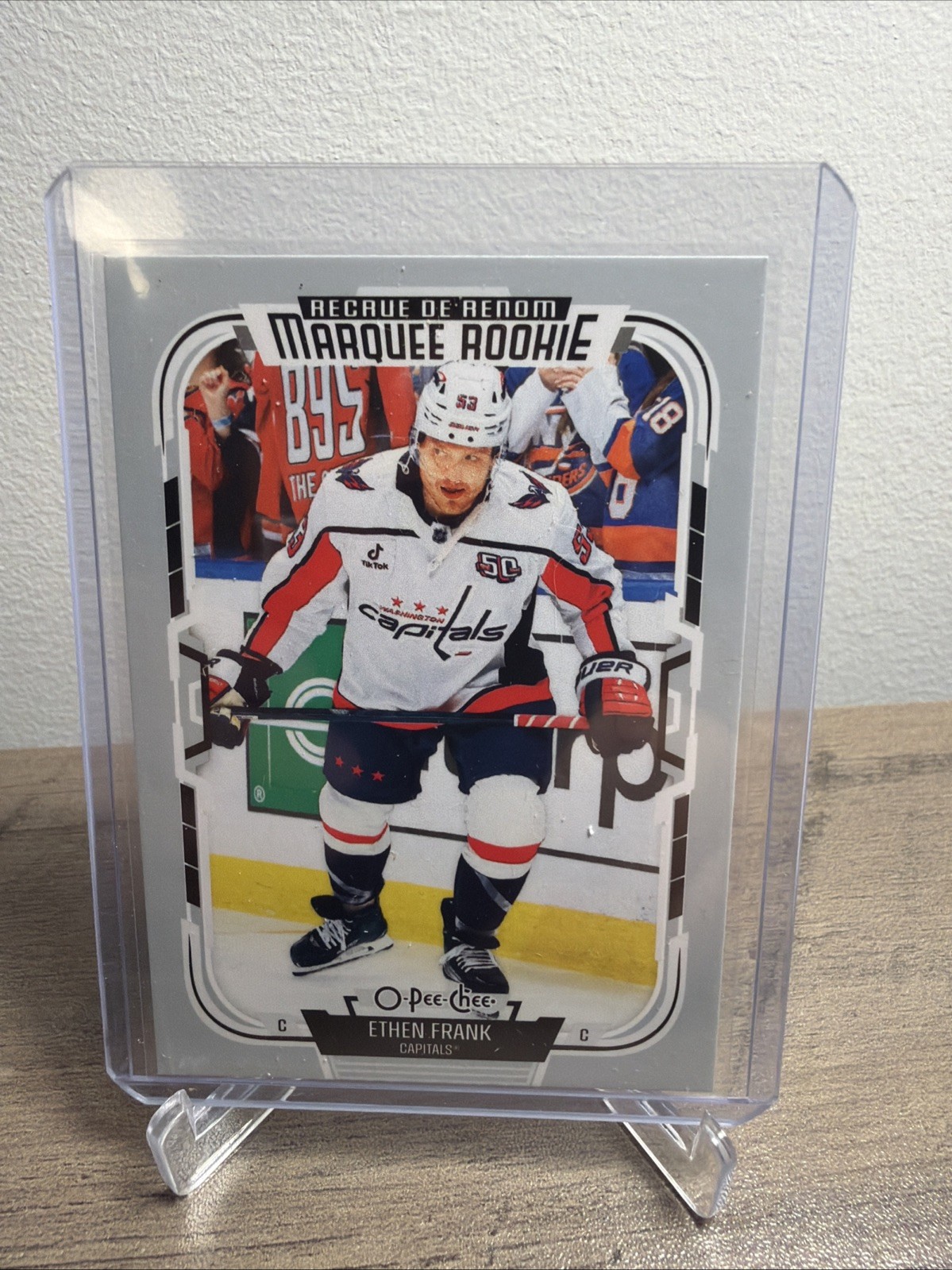 2025-26 O-Pee-Chee #563 Ethen Frank Washington Capitals Marquee Rookie Card
