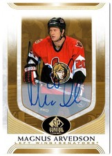 2020-21 SP Signature Edition Legends Gold Spectrum Foil Auto MAGNUS ARVEDSON 295