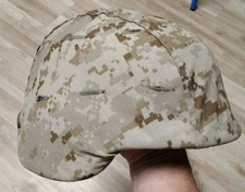 USMC Lightweight Helmet LWH & Reversible Woodland Desert MARPAT Cover • XL 
