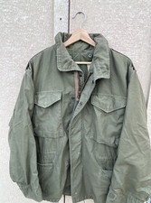 Vintage US Army M-65 Field Jacket Men Vietnam Olive Green Military Coat 1970s M