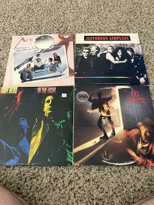  Classic Rock Vinyl Record Lot: Jefferson Airplane, Toby Reds, Ace, Thinkman