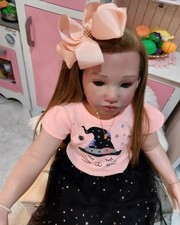 40in Painted Reborn Doll Kit Toddler Girl Rooted Hair Body Parts Unfinished Gift
