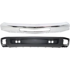 Front Bumper with Valance Kit For 2009-2013 Chevy Silverado 1500 Chrome Steel