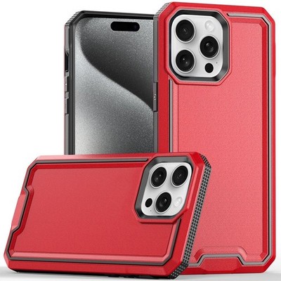 For iPhone 15 Pro Max Case Strong Fused Protective Hybrid + 2 Tempered Glass