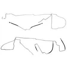 Classic Tube Fuel Tank Supply/ Return Line Kit Stainless Steel Mustang 1996-1998