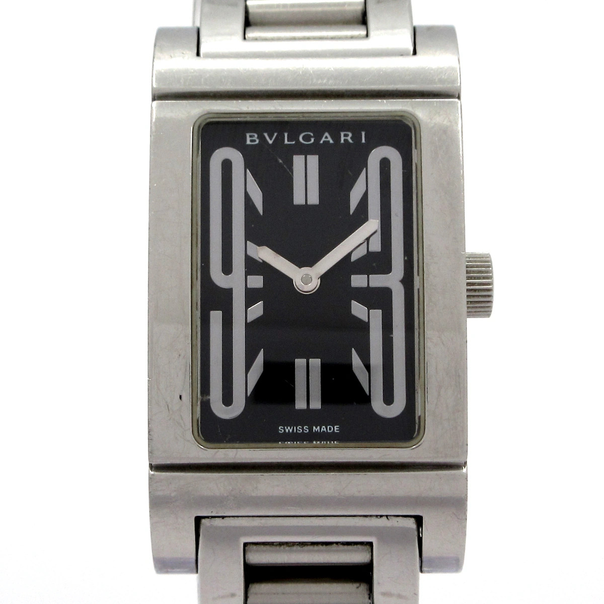 BVLGARI Rettangolo RT39S J***** Silver Women's Wrist Watch