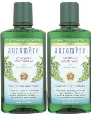 2-Pack Ayurvedic Mouthwash with Neem & Peelu, Alcohol-Free, 16oz (473ml) Sealed