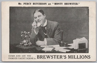 BREWSTER'S MILLIONEN Werbepostkarte für The Strand Theatre