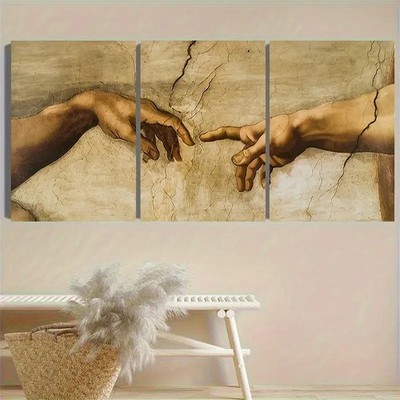 3pcs  Hands Across The Divide Vintage  Wall Art Canvas Unframed/Framed
