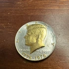 DANBURY MINT - 1972 UNCIRCULATED KENNEDY HALF DOLLAR -  GOLD AND SILVER PLATED